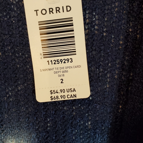 Torrid NWT tye dye open cardigan - Picture 3 of 6